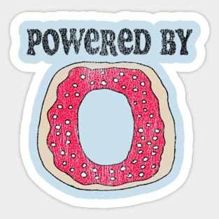 Powered by donuts 1 Sticker